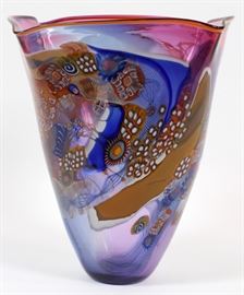 WES HUNTING, STUDIO ART GLASS BLOWN COLORFIELD VESSEL H 13"
Lot # 1015 