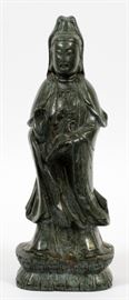 CHINESE JADE SCULPTURE, H 14.25", STANDING QUAN YIN
Lot # 1024 