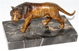KAUBA, AUSTRIAN COLD PAINTED BRONZE TIGER CIRCA 1900 H 2" L 6"
Lot # 1040 