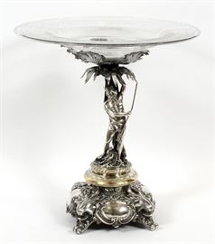 AUSTRIAN SILVER AND CRYSTAL CENTERPIECE H 16" W 7"
Lot # 1042 