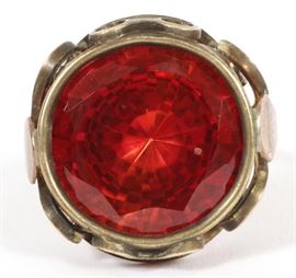 15.47CT SYNTHETIC ORANGE SAPPHIRE (GIA) & ROSE GOLD RING, SIZE 6
Lot # 1064 