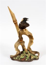 BOEHM BISQUE PORCELAIN FIGURINE, H 15", L 8 1/4", "BOBOLINK"
Lot # 1090 