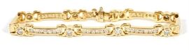 5.00CT DIAMOND CHANNEL & TUBE BRACELET, 14KT GOLD, 17.6 GRAMS, L 7 1/2"
Lot # 1115 