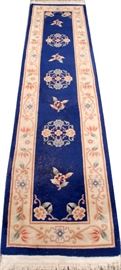 CHINESE HAND WOVEN WOOL RUNNER, W 2' 6", L 10' 3"
Lot # 1125 
