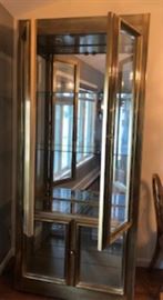 MASTERCRAFT BRASS AND GLASS CHINA CABINETS, PAIR, H 86", L 38", D 15"
Lot # 1214 