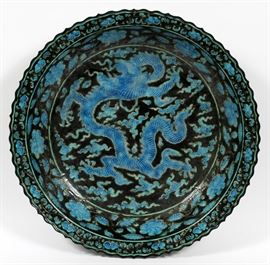 CHINESE MAGNUM PORCELAIN CHARGER, H 5", DIA 25"
Lot # 1158 