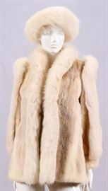 WHITE FOX FUR JACKET, HAT, & SCARF, 3 PCS.
Lot # 1290 