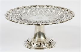 TIFFANY & CO. STERLING SILVER CAKE PLATE, H 4", DIA 9"
Lot # 1331 