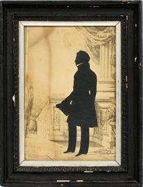 AUGUSTE EDOUART (FRENCH, 1789-1861), FULL LENGTH CUT OUT SILHOUETTE OF A GENTLEMAN, 1833, H 7 3/4"
Lot # 1418 