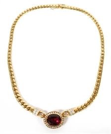 18KT YELLOW GOLD, 15CT NATURAL TOURMALINE & 2.10CT DIAMOND NECKLACE, 79.3 GRAMS, L 17 1/2"
Lot # 0024 