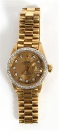 ROLEX, 'OYSTER PERPETUAL, DATEJUST SUPERLATIVE', 18KT YELLOW GOLD AND DIAMOND CHRONOMETER, WITH APPRAISAL
Lot # 0032 