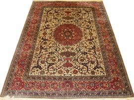 PERSIAN ANTIQUE MESHED HAND WOVEN WOOL CARPET, W 9' 10 1/2", L 12' 11"
Lot # 0050