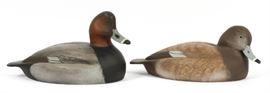 RED HEAD MALE AND FEMALE, DUCK DECOYS, BY AL STURN, TWO, L 13''-15''
Lot # 0085 