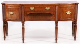 AMERICAN FEDERAL STYLE MAHOGANY SIDEBOARD, H 37", L 74", D 29"
Lot # 0111 