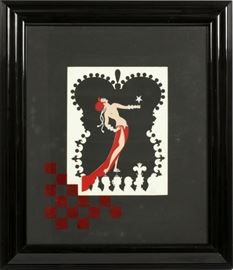 ERTE' (FR/RUSSIAN 1892-1990), SIGNED ARTIST PROOF, COLOR LITHOGRAPH, H 15", W 11", "ZODIAC"
Lot # 0148 