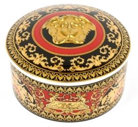 VERSACE ROSENTHAL PORCELAIN COVERED JAR, H 2 1/2", DIA 4 1/4"
Lot # 0318 