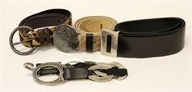 PRADA, SUZI ROHER, MIKKI G, LA, LEATHER AND SILVER BELTS, 4 PCS.
Lot # 0330 
