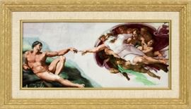 BOEHM, LIMITED EDITION, PORCELAIN PAINTING ON PORCELAIN, 1993, H 8", W 17", "CREATION OF MAN"
Lot # 0189 