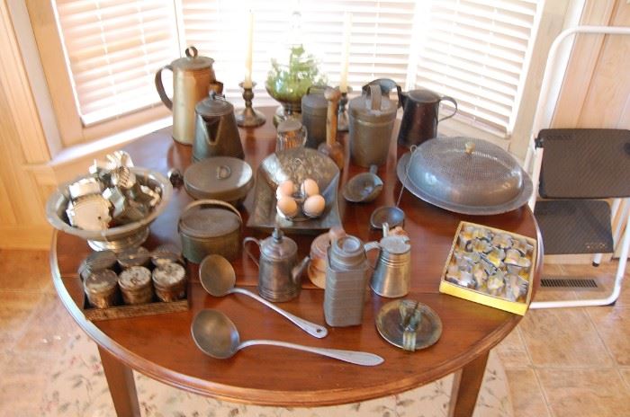 great old tinware, many hand soldered pieces