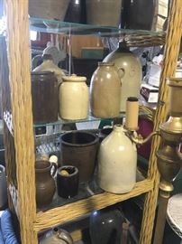 Antique jugs and crocks
