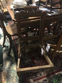 Pair of Eastlake chairs ready for your fabric, $30 for pair