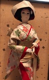 Geisha Girl Japanese  Doll in case