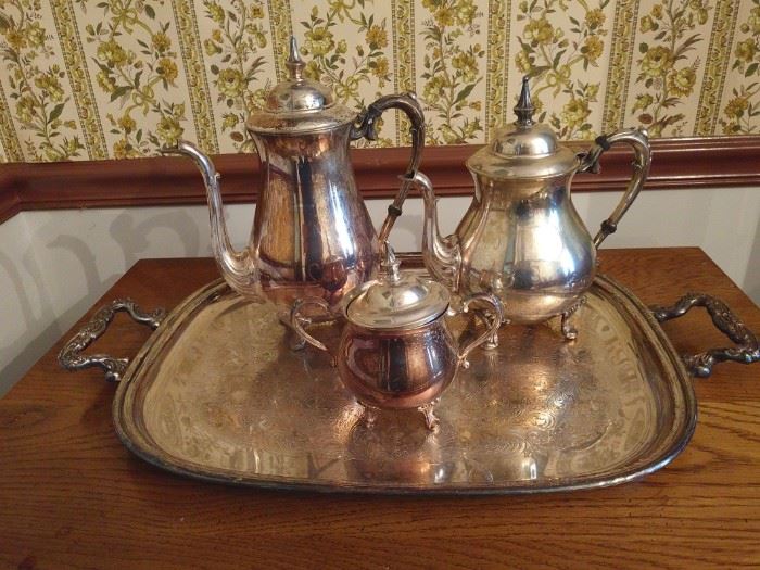 Silver-Plate Tea Set