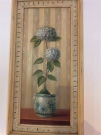Framed artwork ~ Flower in Japanese pot