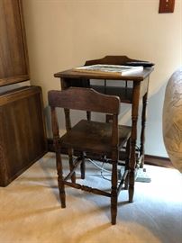 Vintage Sm. Table / Desk and Chair