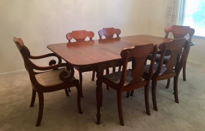 Cherry Dining Table w/ 6 Chairs