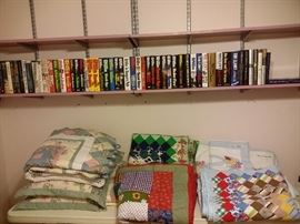 Comforters, handmade quilts, great novels