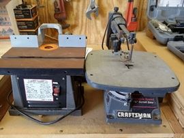 Central Machinery 1/2" bench shaper/router, Craftsman 16" variable speed scroll saw