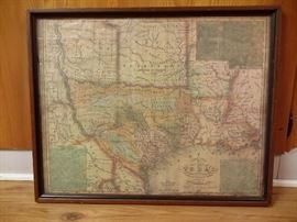 Old map of Texas - Mr. Smith bought it in an antique store 40 or 50 years ago -  it's old but not an original 