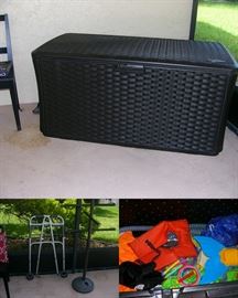 Nice storage container and pool items