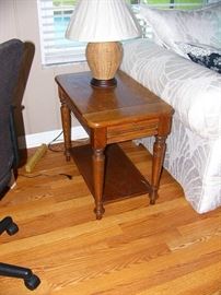 Side table with pull out writting table
