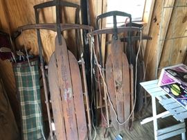 American Flyer sleds HUGE size (Chief) and the usual smaller one