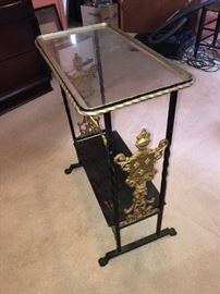 Heavy side table --ornate end