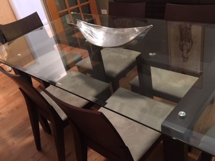 Glass Top Dining Table 