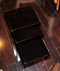 Espresso Lucite stacking tables