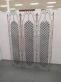 Awesome Wrought Iron Trifold Divider Panel