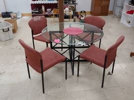 Glass Top Dining Set
