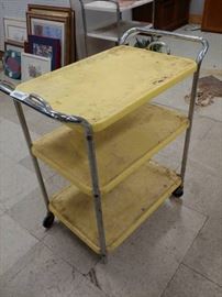 Vintage Enamel Utility Cart