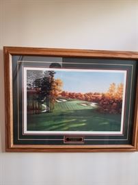 Framed print of golf course