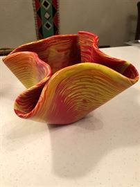 Fantastic art glass with brilliant colors.