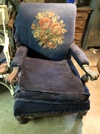 Amazing chair with solid bones. Cheap cheap price for a re-upholsterer.