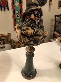 What is he smoking on?