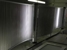 Titanium "Floating" Sound Dampening Ceiling Panels.