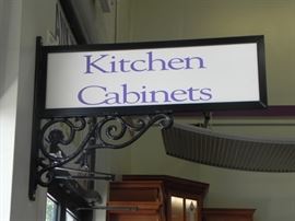 Wrought Iron Sign Holders. Set of 6.