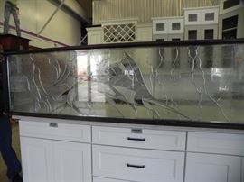 Leaded Glass Sailfish Panel - Triple Insulated with Frame    52" x 28". 