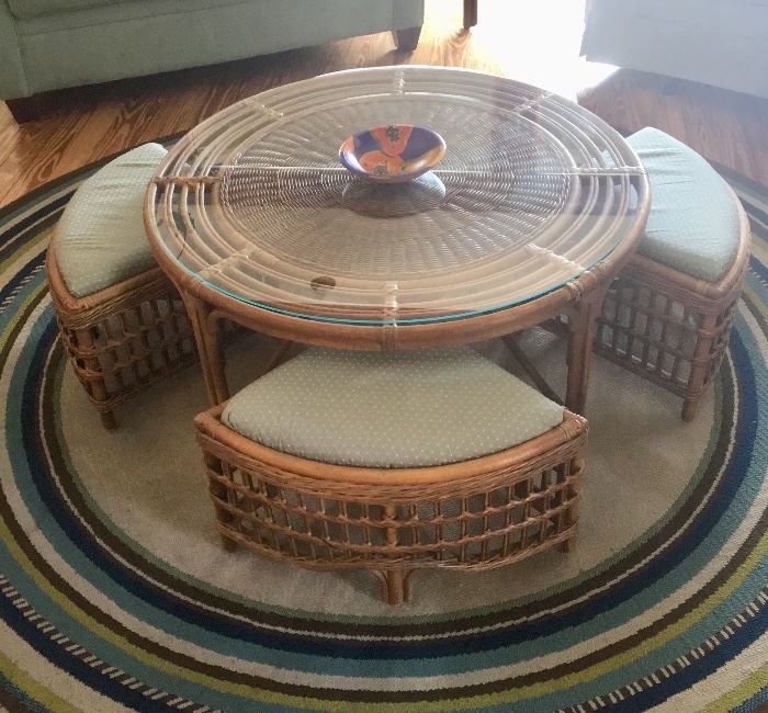 So cool-a coffee table with pull out seats!